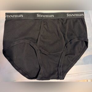 NEW Stanfield’s Men’s Black Briefs 6-Pack Size L (38–40)